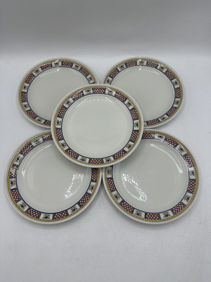 5 assiettes Montpensier Sarreguemines porcelaine pyroblan – Image 9
