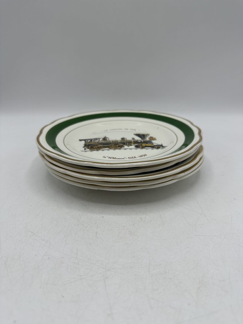 5 assiettes anciennes Gien Le chemin de fer – Image 2