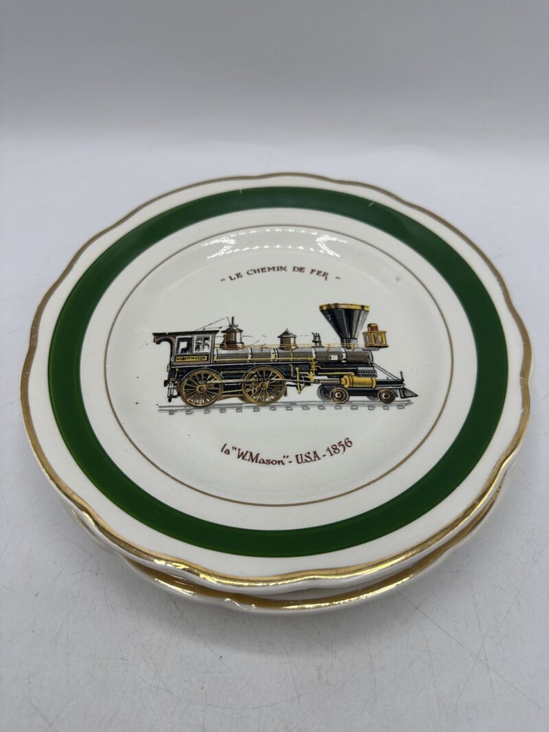 5 assiettes anciennes Gien Le chemin de fer – Image 4