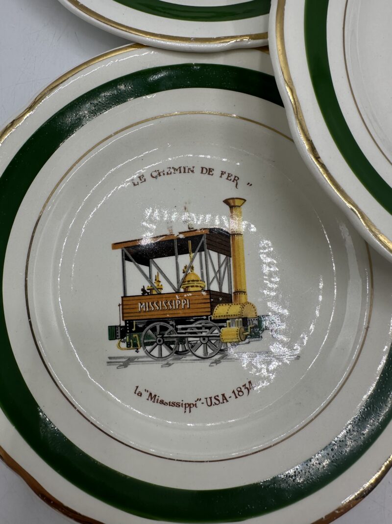 5 assiettes anciennes Gien Le chemin de fer – Image 7