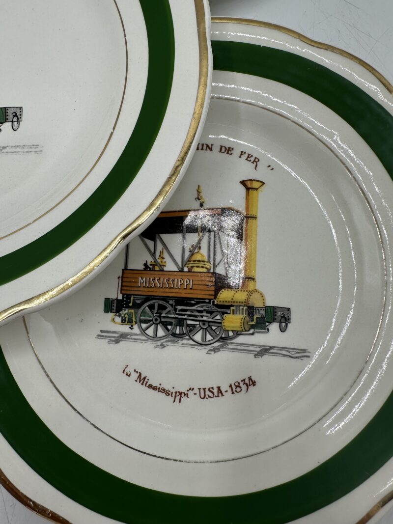 5 assiettes anciennes Gien Le chemin de fer – Image 9