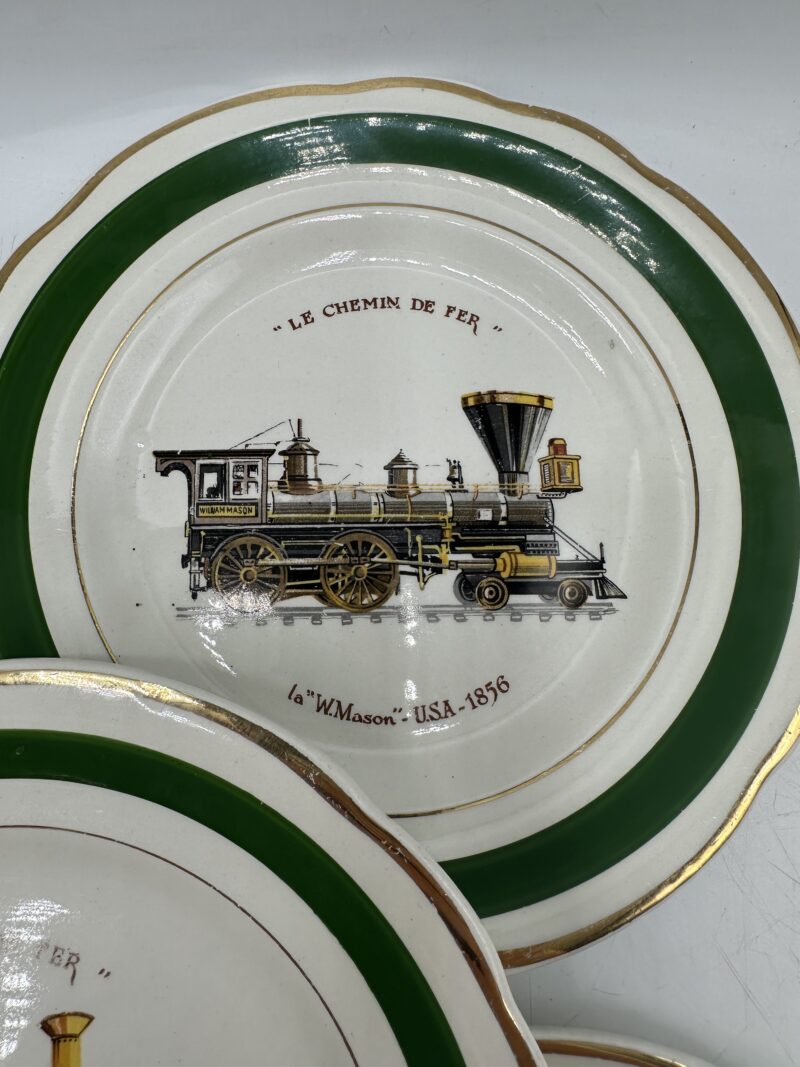 5 assiettes anciennes Gien Le chemin de fer – Image 10