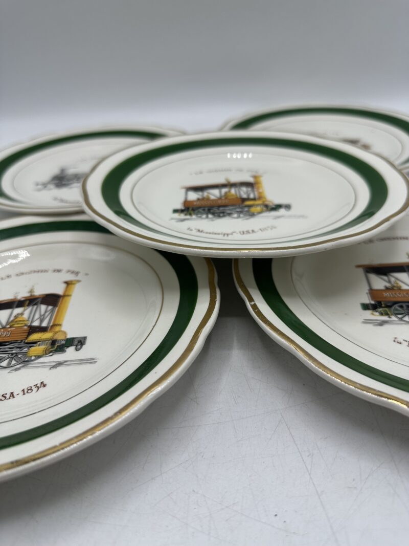 5 assiettes anciennes Gien Le chemin de fer – Image 12