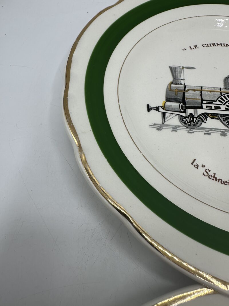 5 assiettes anciennes Gien Le chemin de fer – Image 15