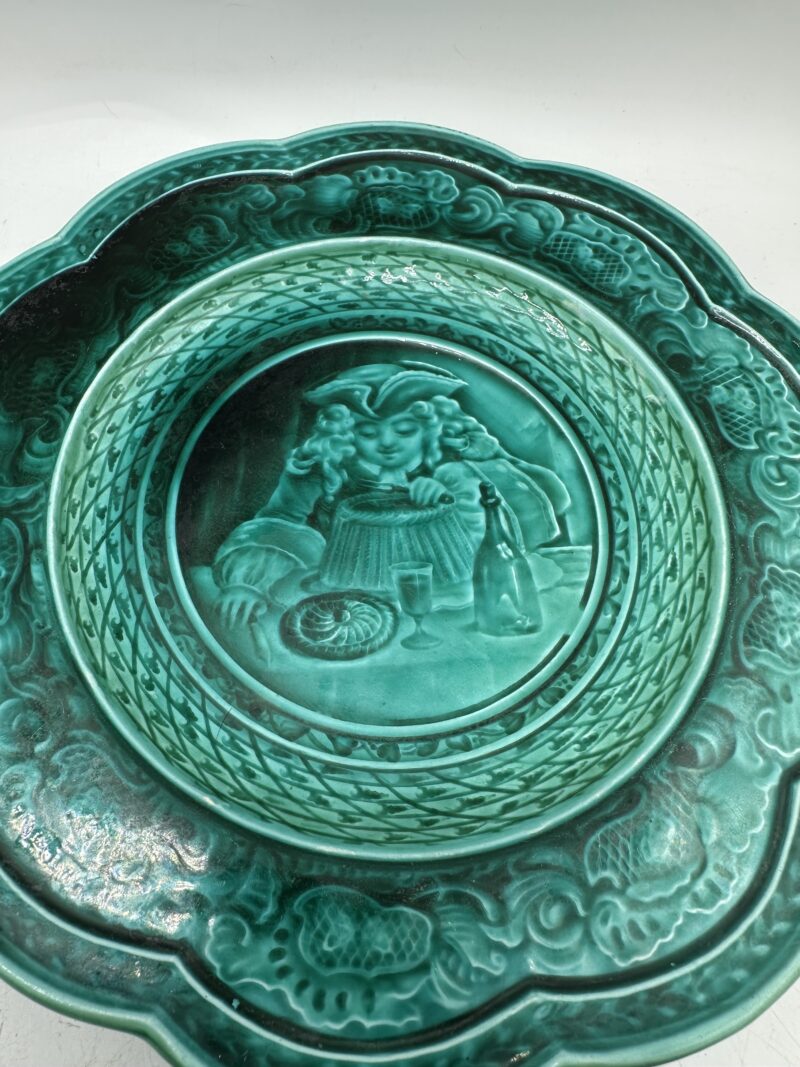 6 assiettes en faïence émaux ombrant de Rubelles XIXe siècle – Image 6