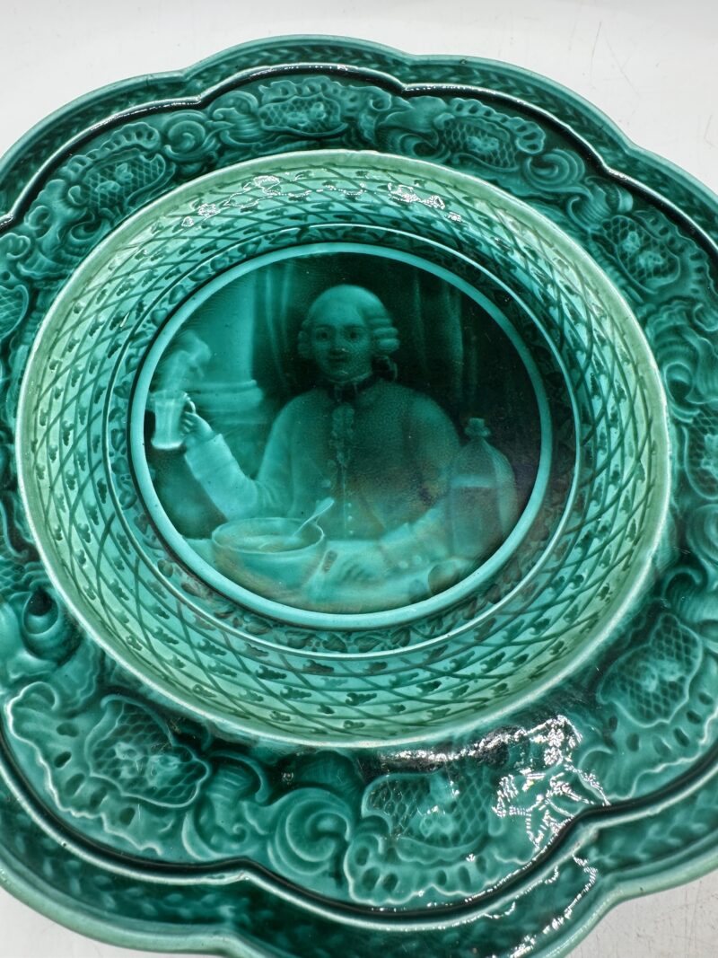 6 assiettes en faïence émaux ombrant de Rubelles XIXe siècle – Image 7