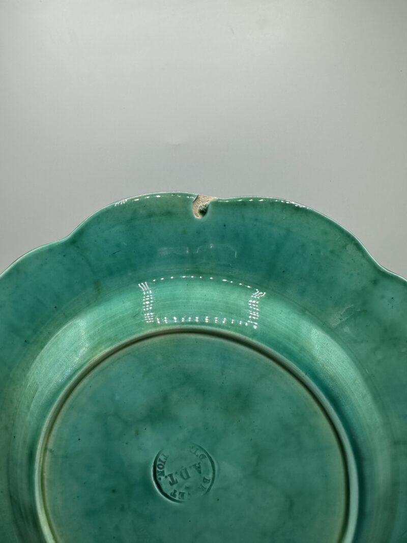 6 assiettes en faïence émaux ombrant de Rubelles XIXe siècle – Image 13