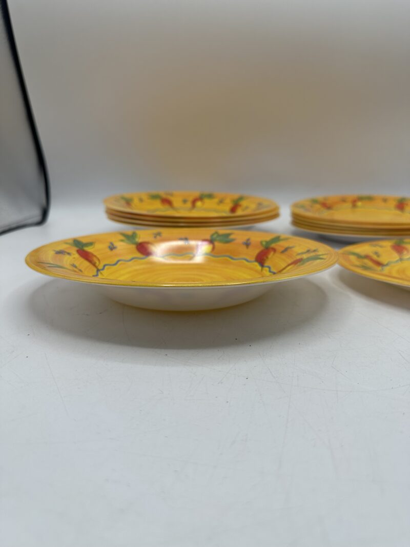 Lot de 11 assiettes Arcopal orange légumes – Image 8