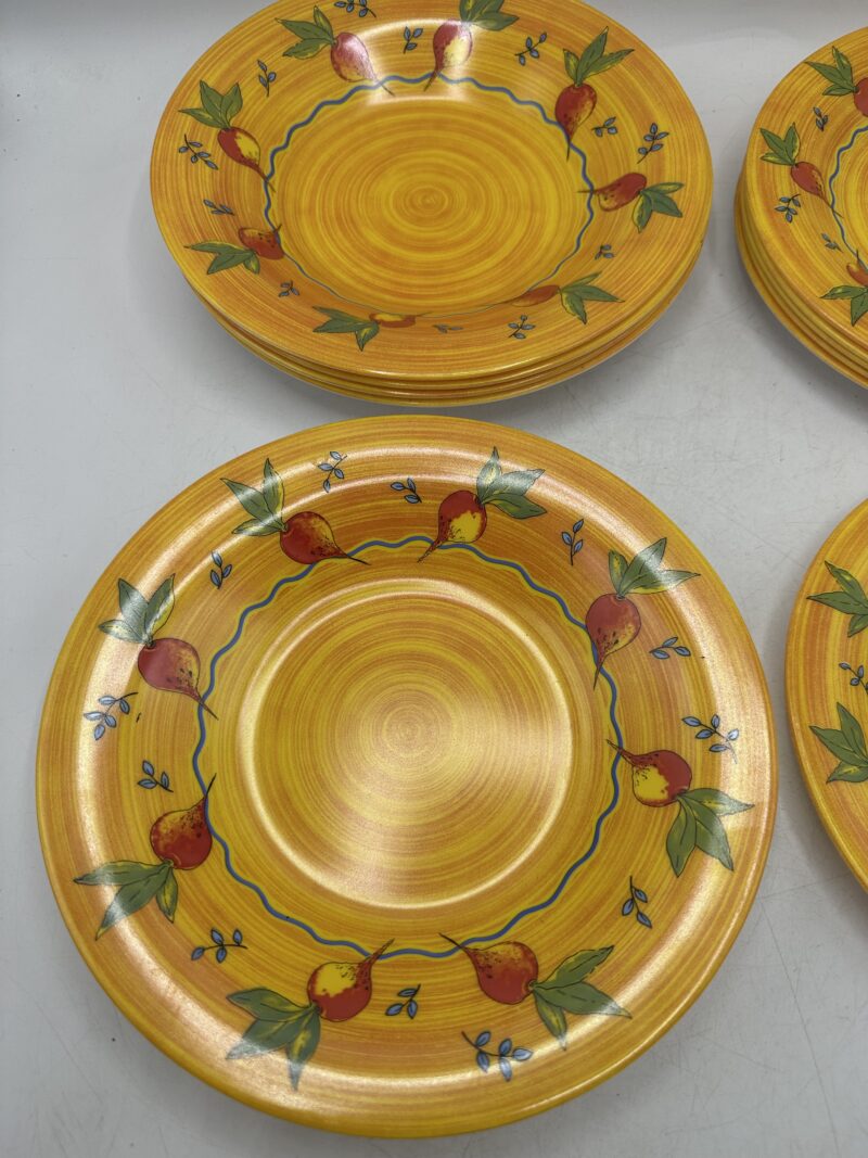 Lot de 11 assiettes Arcopal orange légumes – Image 10
