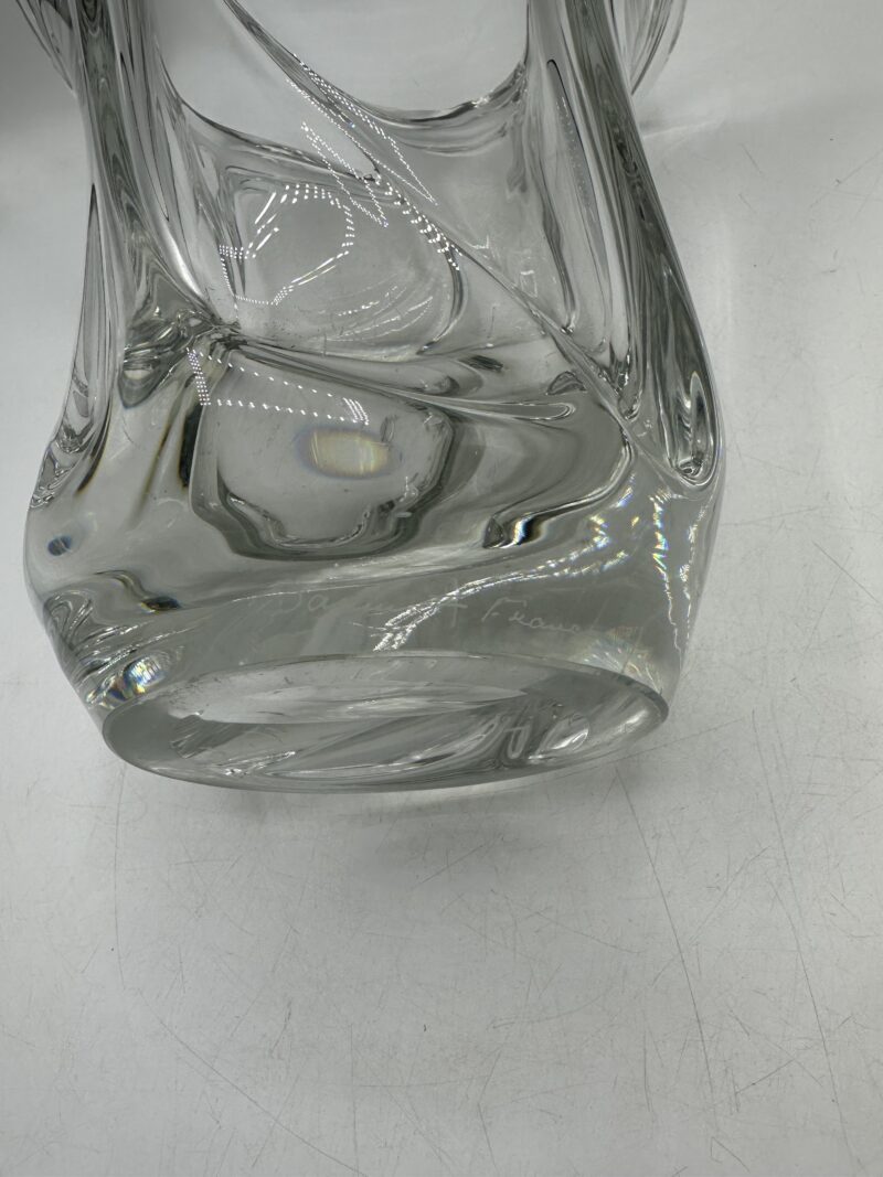 Grand vase en cristal Maison DAUM vintage – Image 9