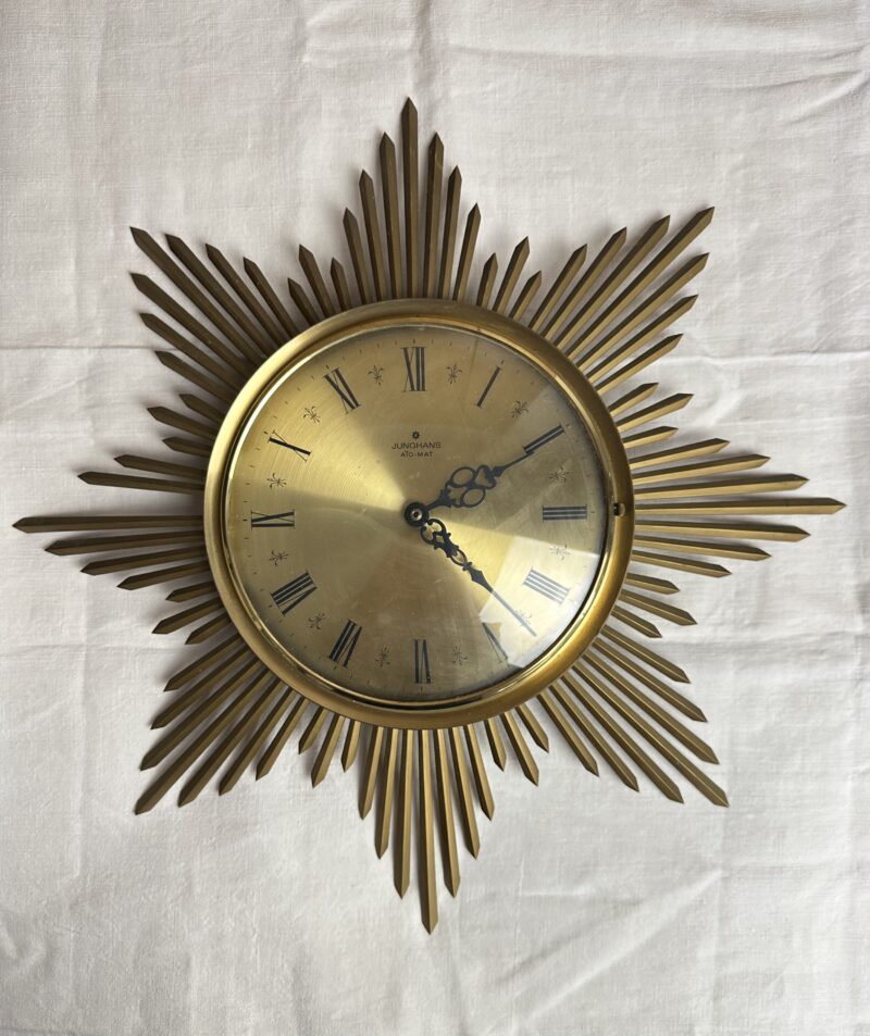 Horloge murale ancienne soleil Junghans Ato-Mat