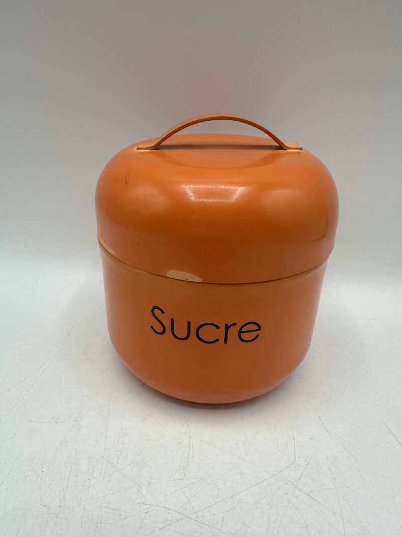 Pots de cuisine vintage orange sucre et café – Image 4