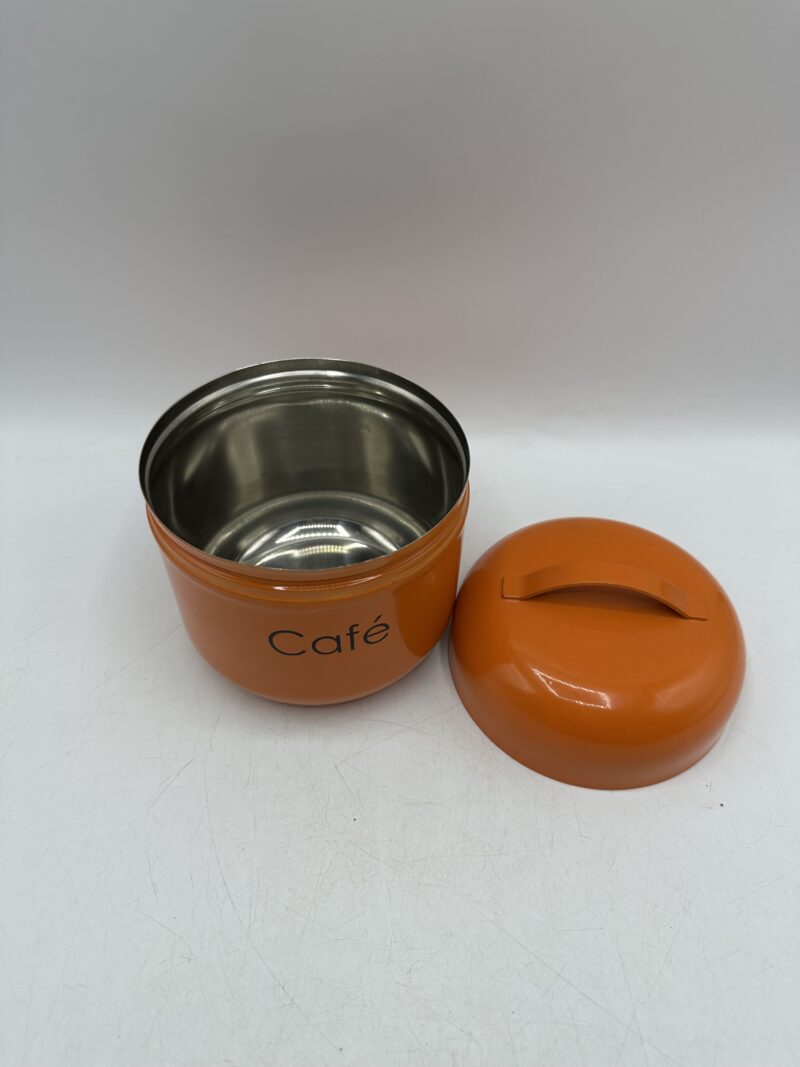 Pots de cuisine vintage orange sucre et café – Image 12
