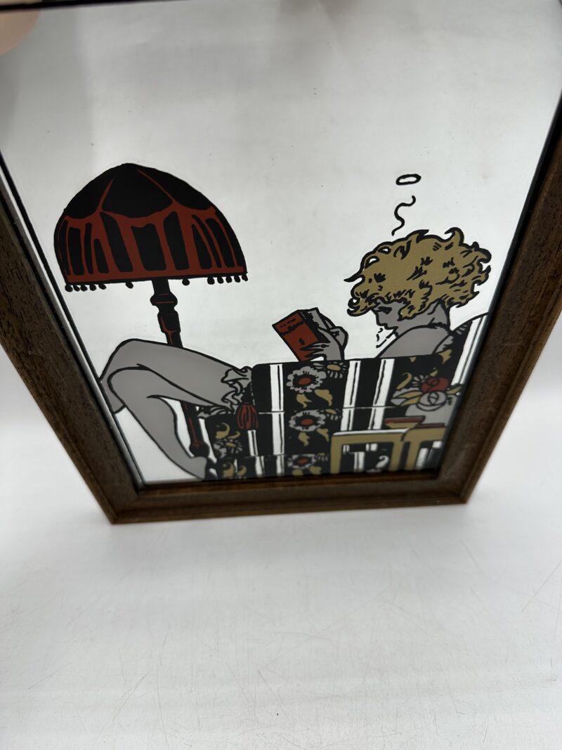Cadre miroir années 70 art déco style Mucha – Image 8