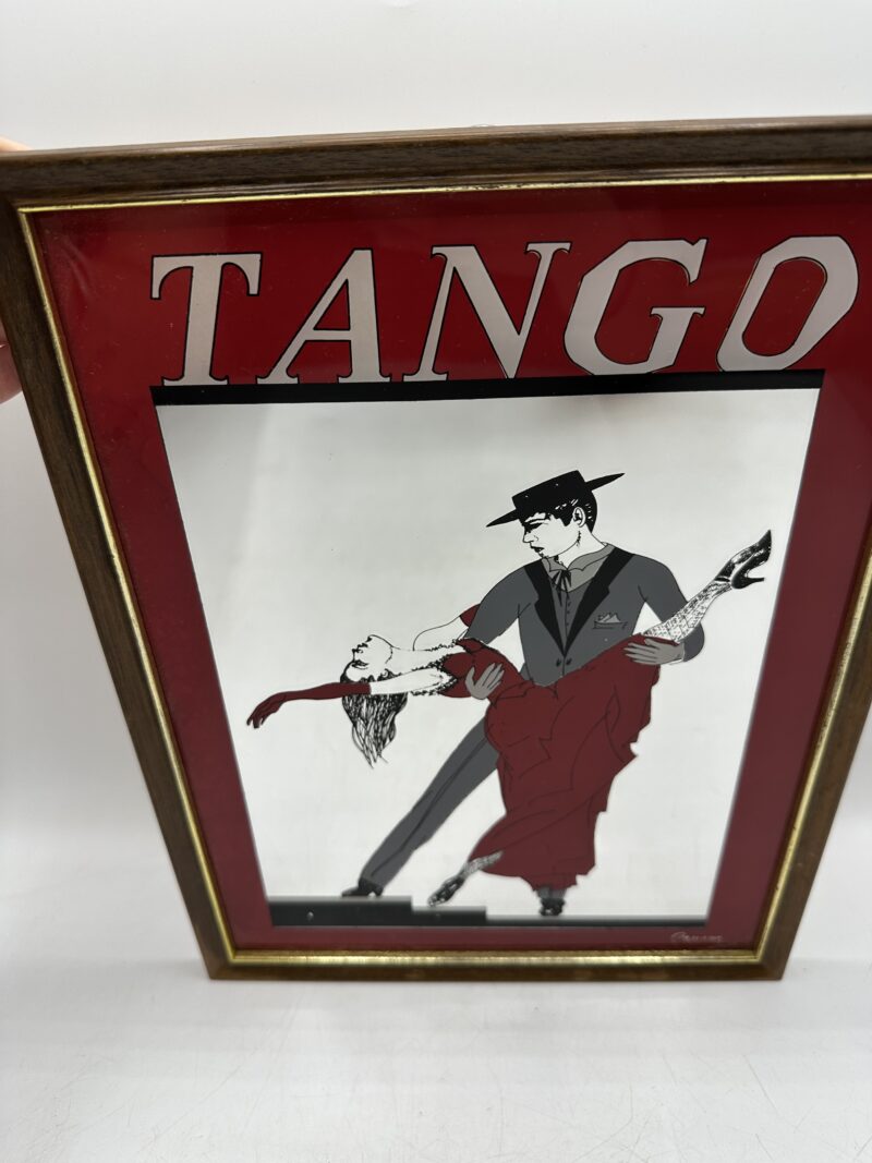 Cadre miroir sérigraphie Tango années 70 art déco – Image 10