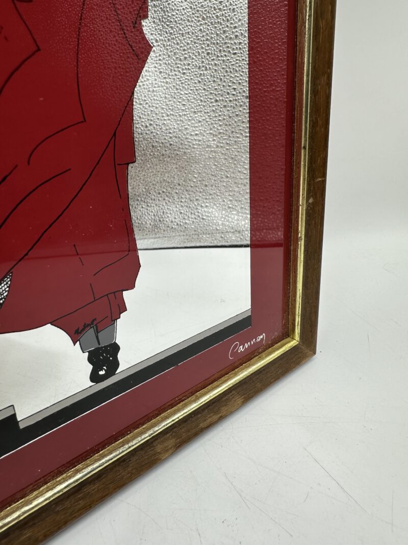 Cadre miroir sérigraphie Tango années 70 art déco – Image 11