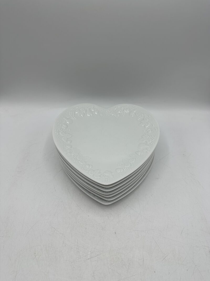 7 assiettes à dessert cœur Philippe Deshoulières California – Image 2