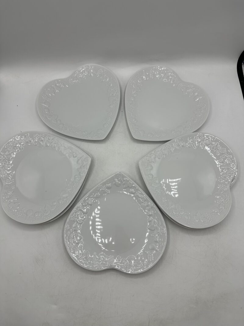 7 assiettes à dessert cœur Philippe Deshoulières California – Image 9