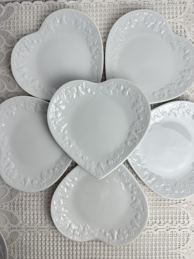 7 assiettes à dessert cœur Philippe Deshoulières California