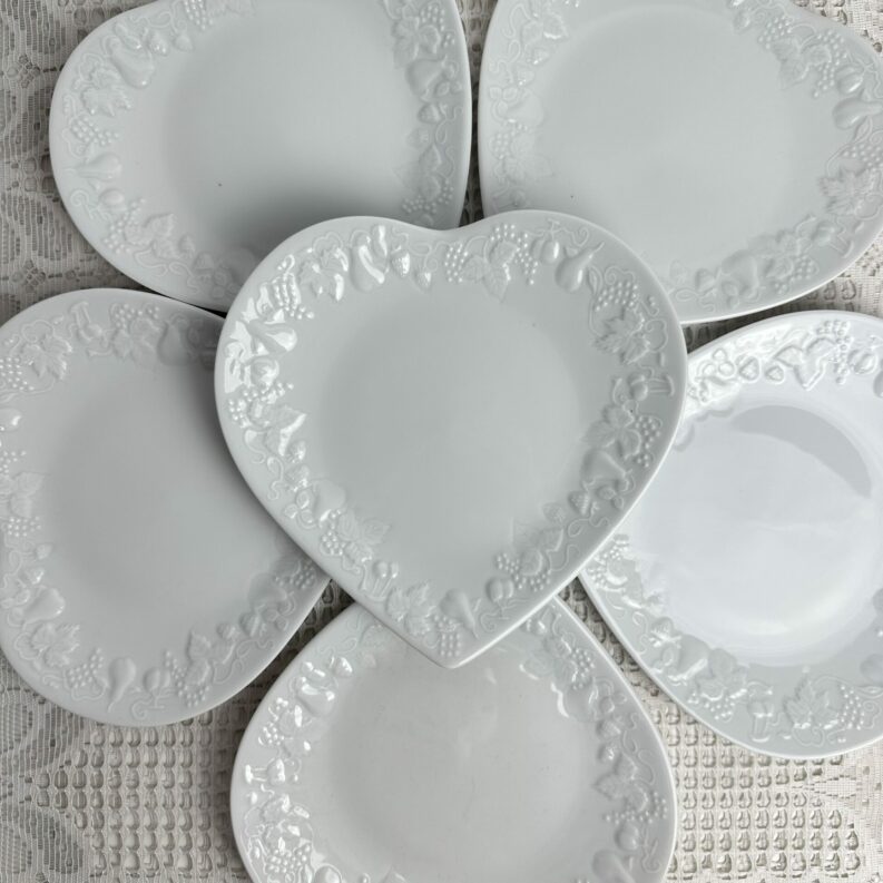 7 assiettes à dessert cœur Philippe Deshoulières California