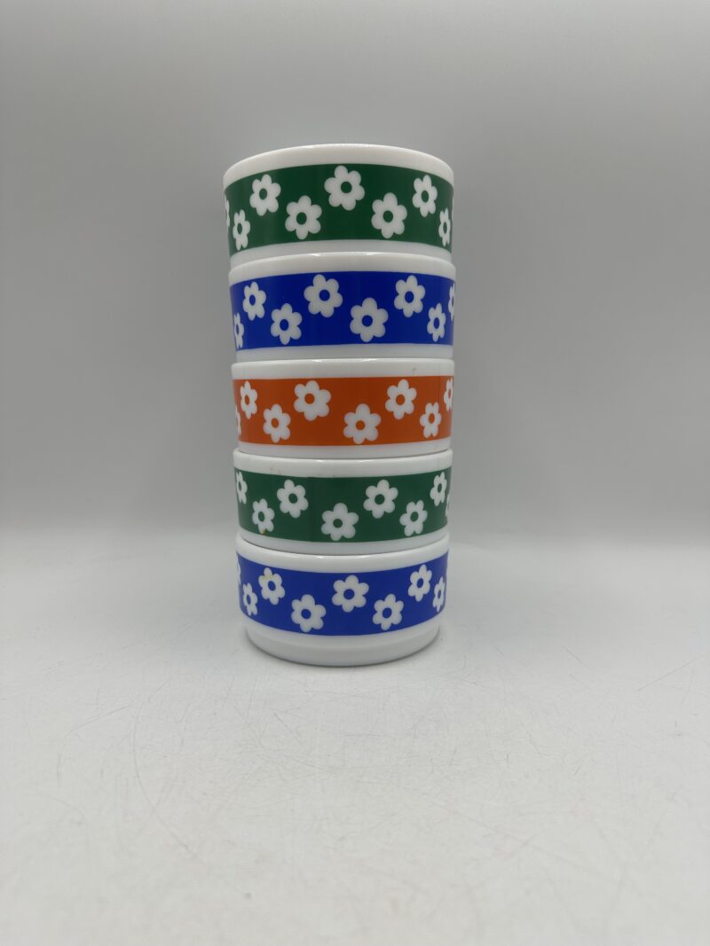 Ensemble 5 ramequins arcopal flowers pop – Image 2