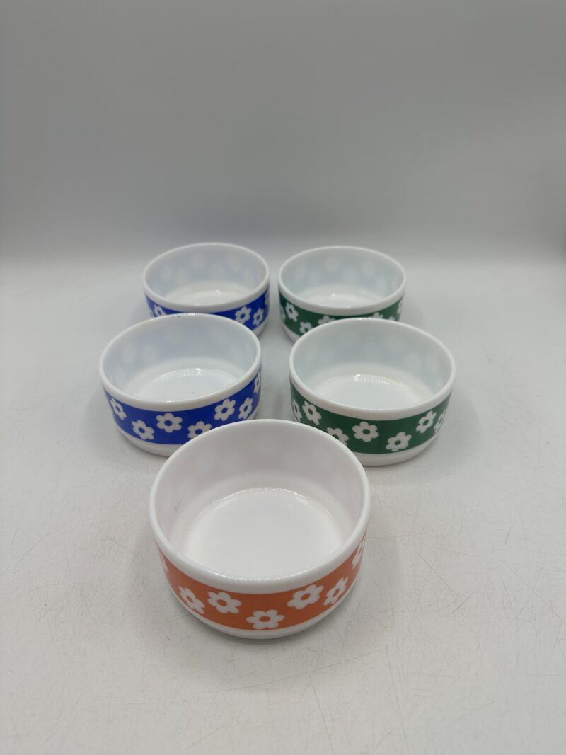 Ensemble 5 ramequins arcopal flowers pop – Image 3