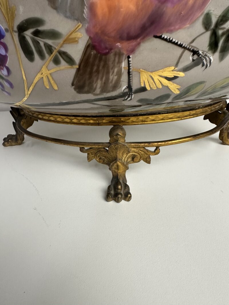 Jardinière ancienne en porcelaine fleurie – Image 4
