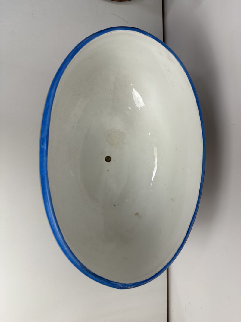 Jardinière ancienne en porcelaine fleurie – Image 5