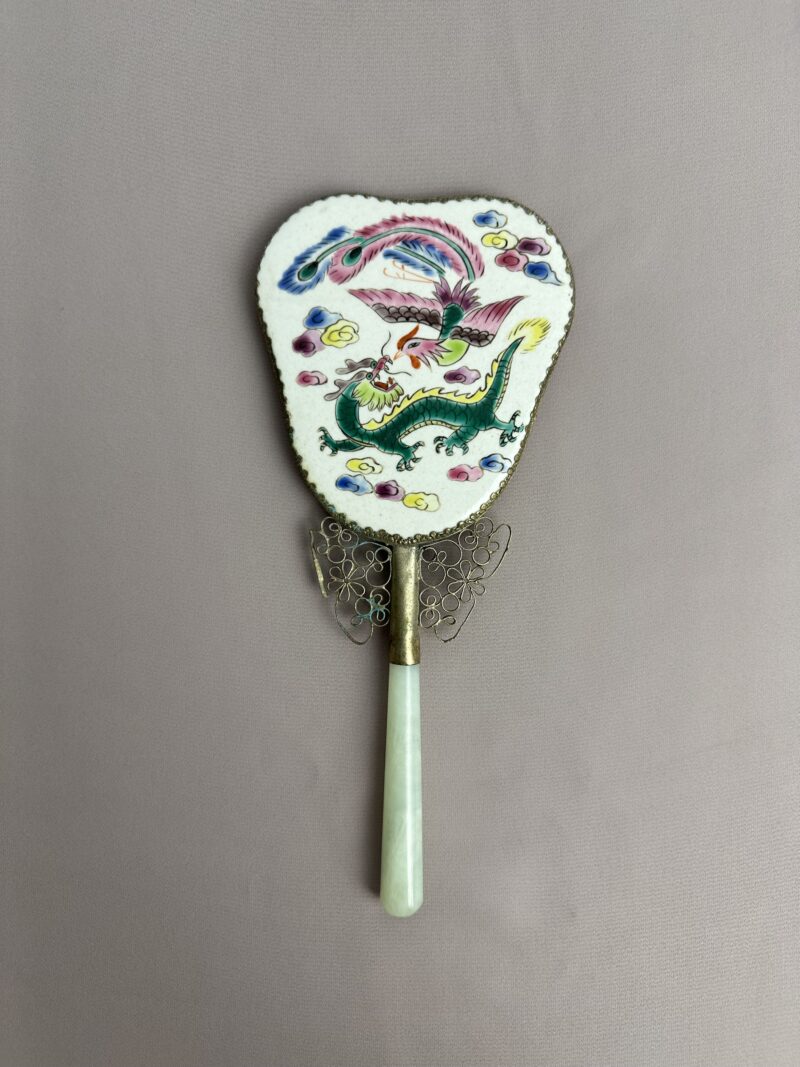 Miroir à main vintage asiatique