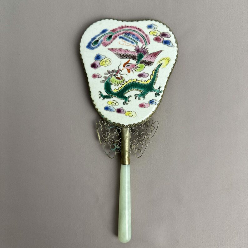 Miroir à main vintage asiatique