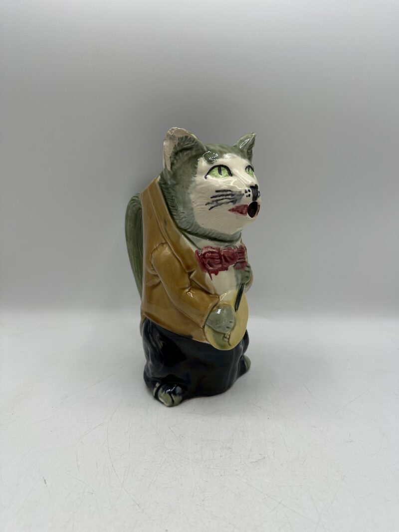 Pichet zoomorphe chat barbotine – Image 2