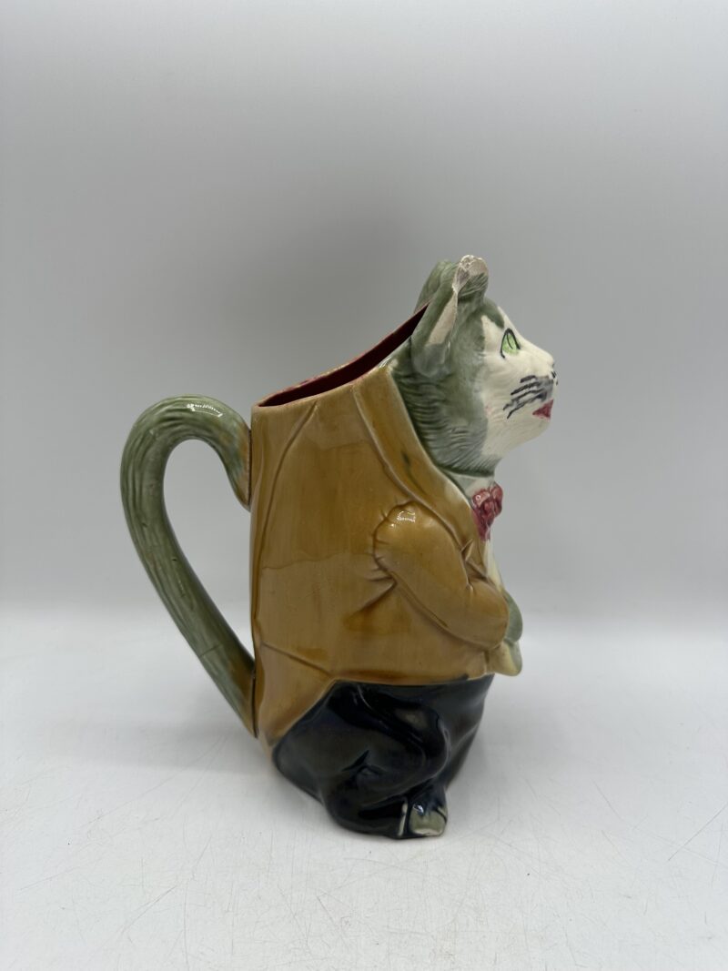 Pichet zoomorphe chat barbotine – Image 4