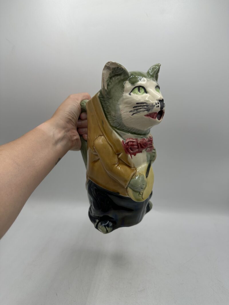 Pichet zoomorphe chat barbotine – Image 13