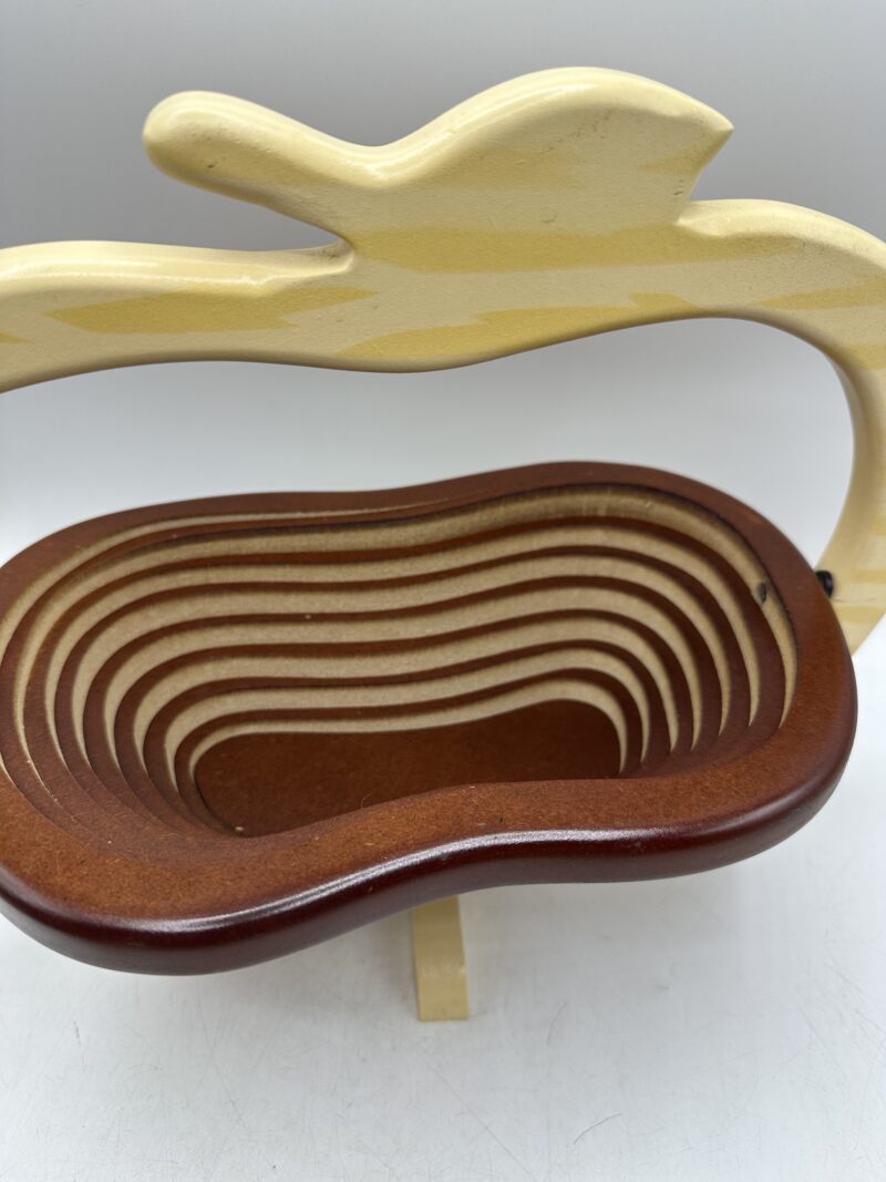 Corbeille à fruit pomme vintage en bois – Image 4