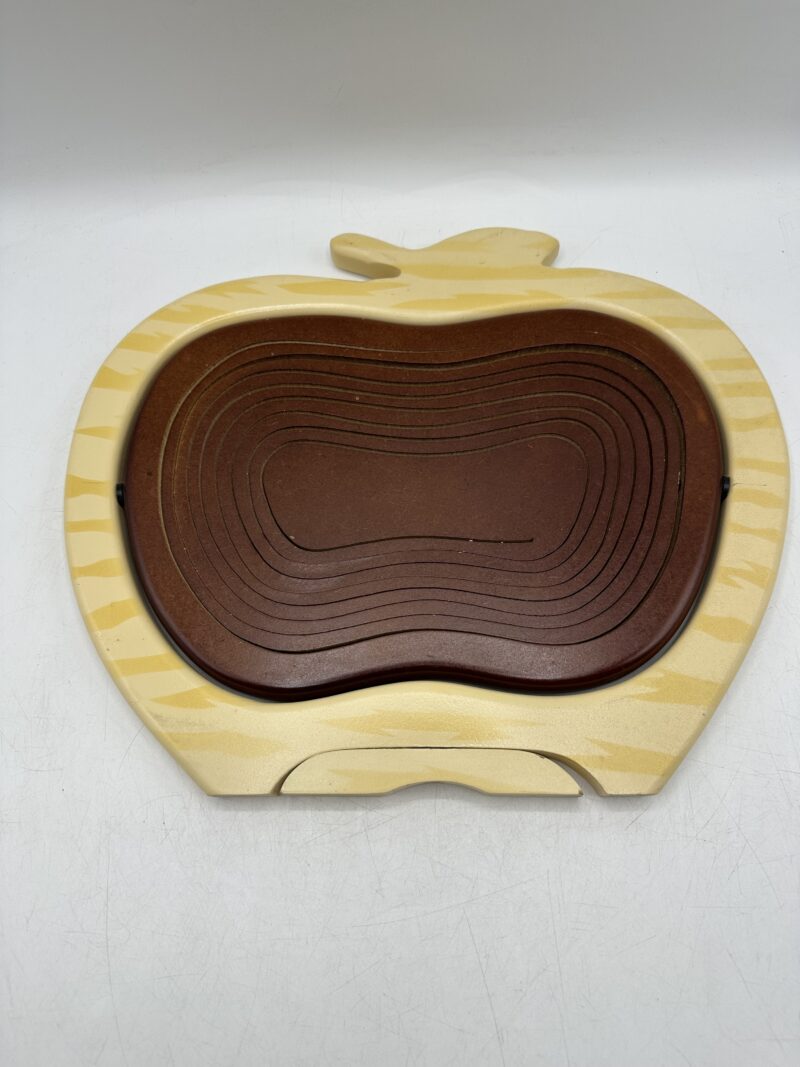 Corbeille à fruit pomme vintage en bois – Image 8