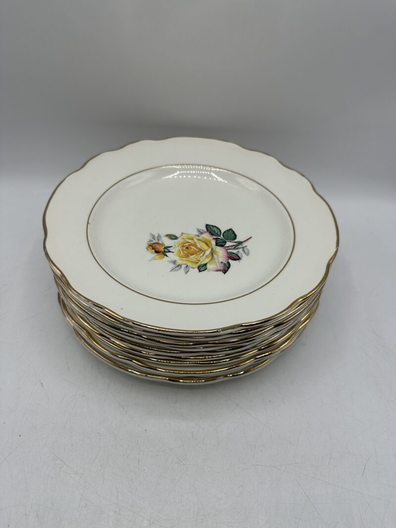 Ensemble 13 assiettes anciennes Gien Gardanne – Image 3