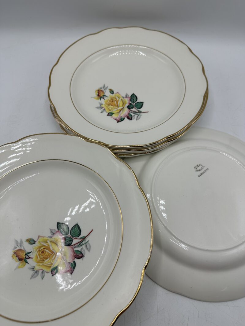 Ensemble 13 assiettes anciennes Gien Gardanne – Image 9