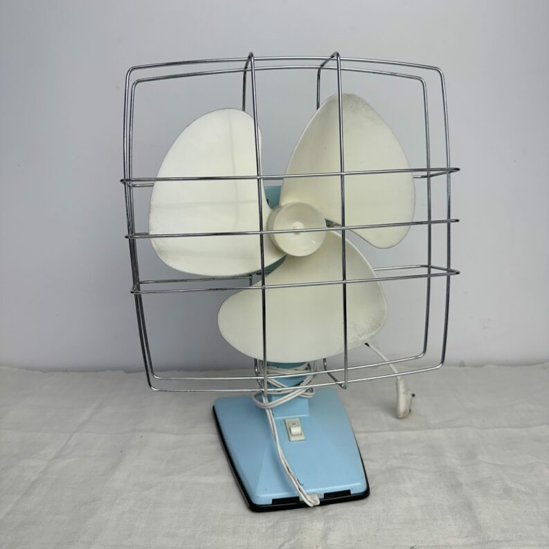 Ventilateur Calor vintage années 70 bleu pastel