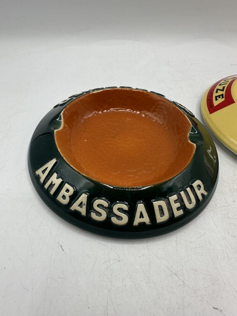Lot de 2 cendriers publicitaires vintage Suze et Cusenier – Image 3