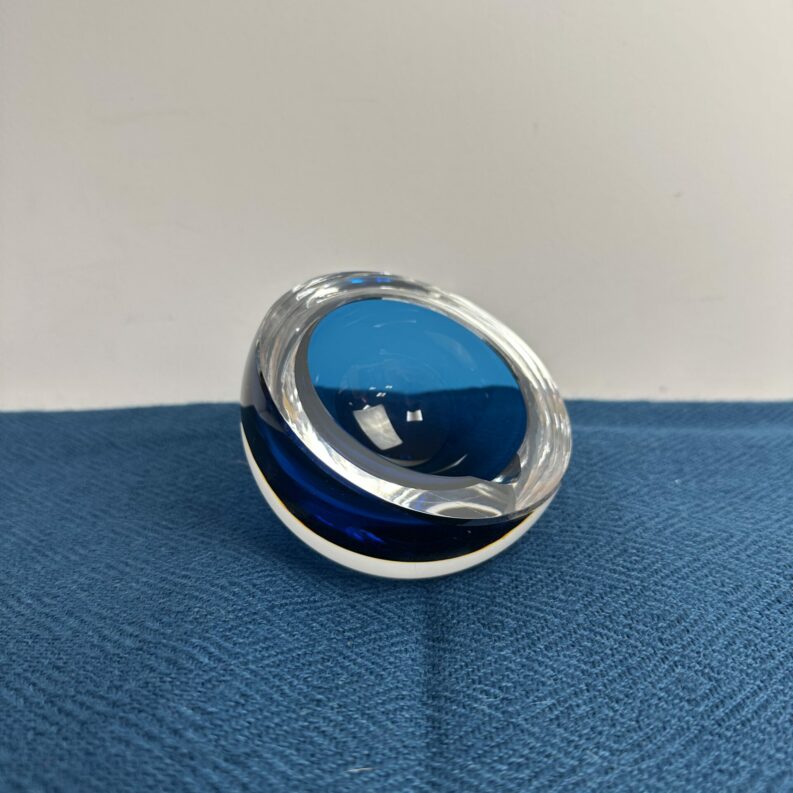 Cendrier en cristal St Louis Sommerso demi-sphère