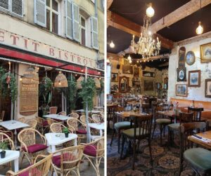Restaurant en plein coeur de la ville d'aix en provence à la décoration chinée vintage