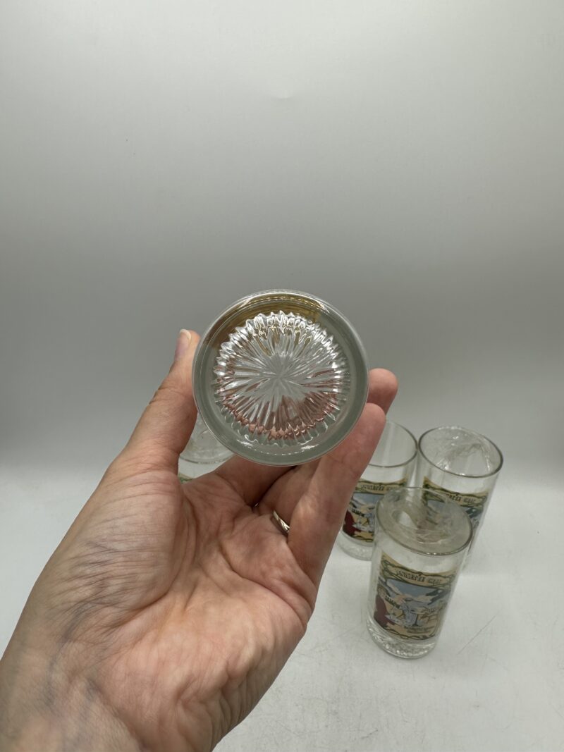 Lot de 6 verres anciens "Anisette Gras" – Image 5