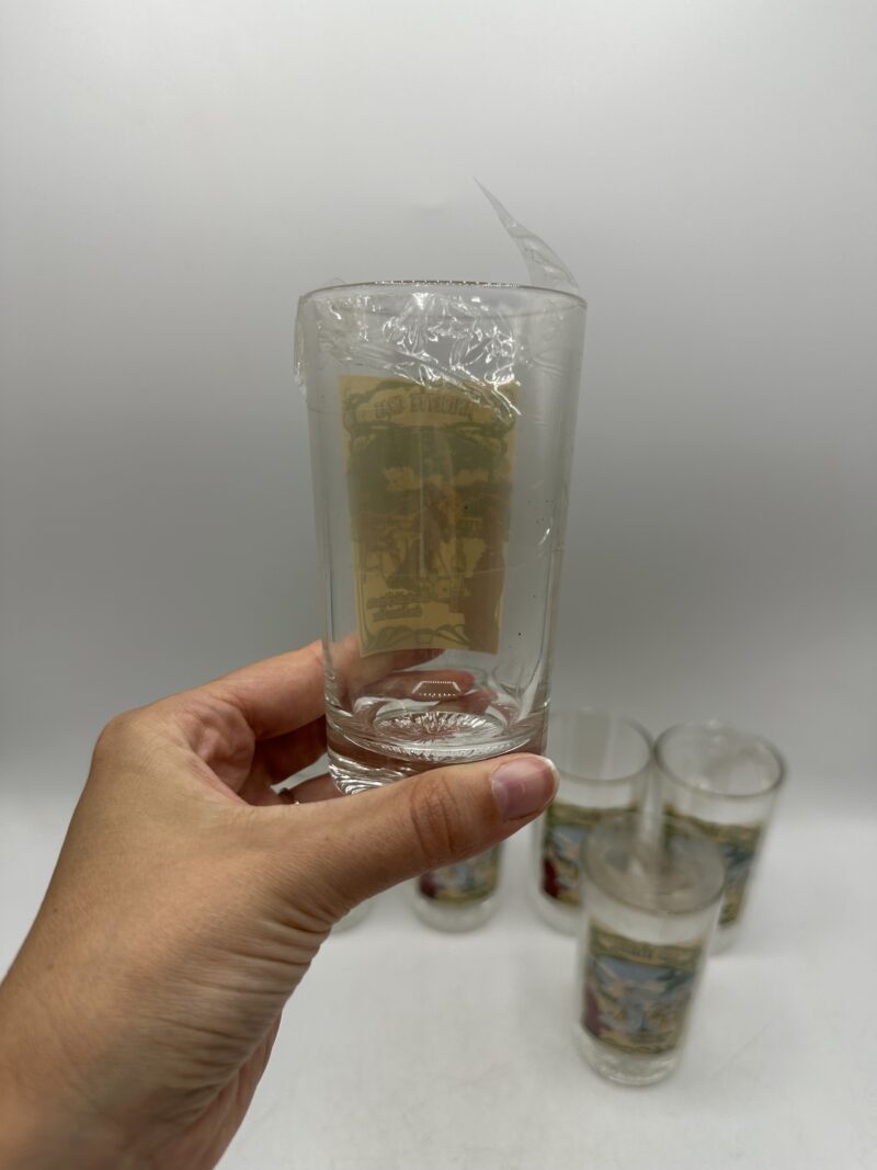 Lot de 6 verres anciens "Anisette Gras" – Image 6
