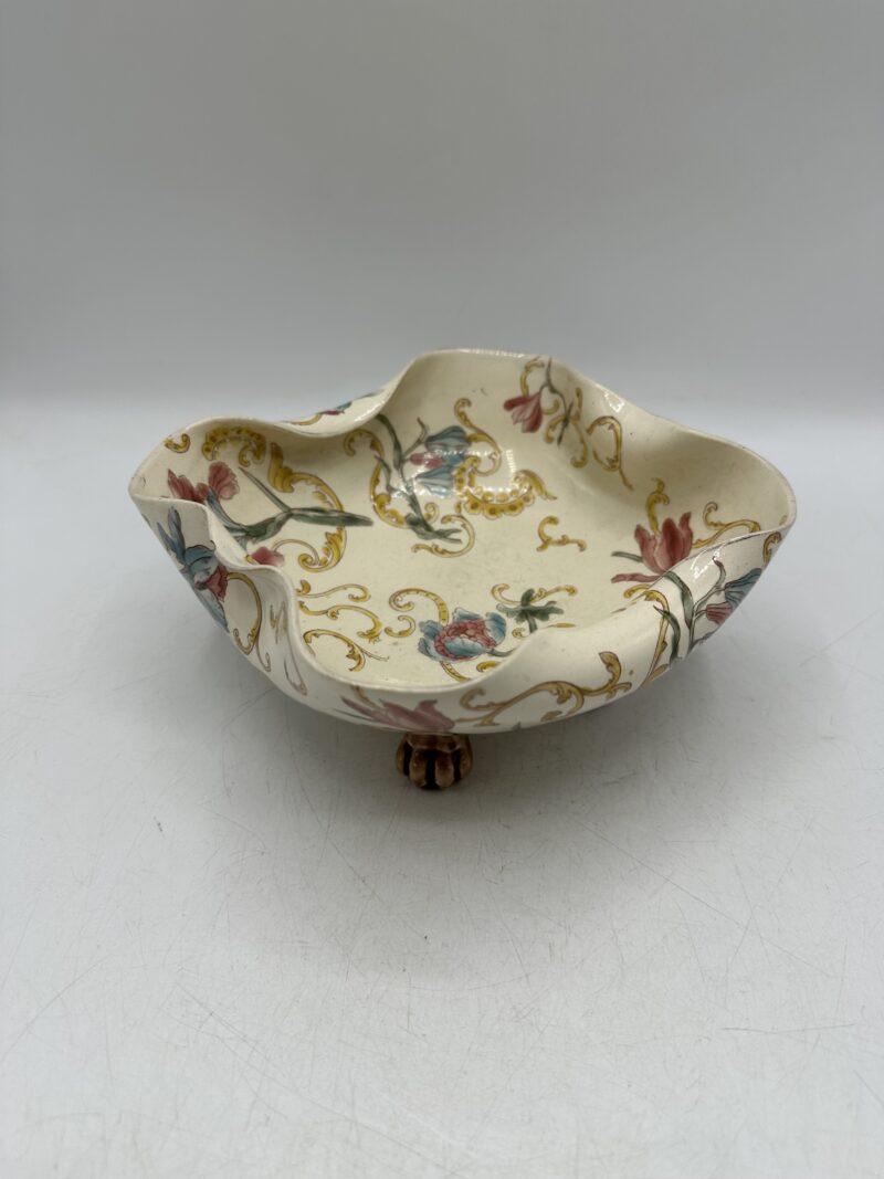 Ancienne coupe sur pieds K&G Lunéville polychrome – Image 2
