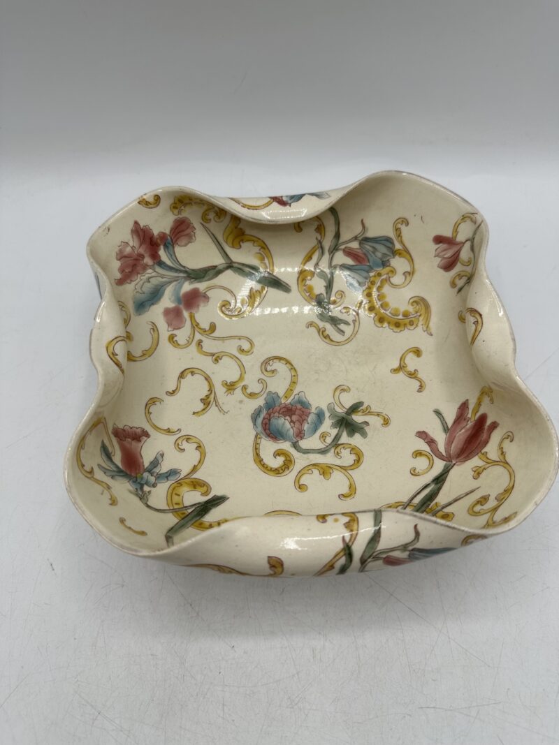 Ancienne coupe sur pieds K&G Lunéville polychrome – Image 3