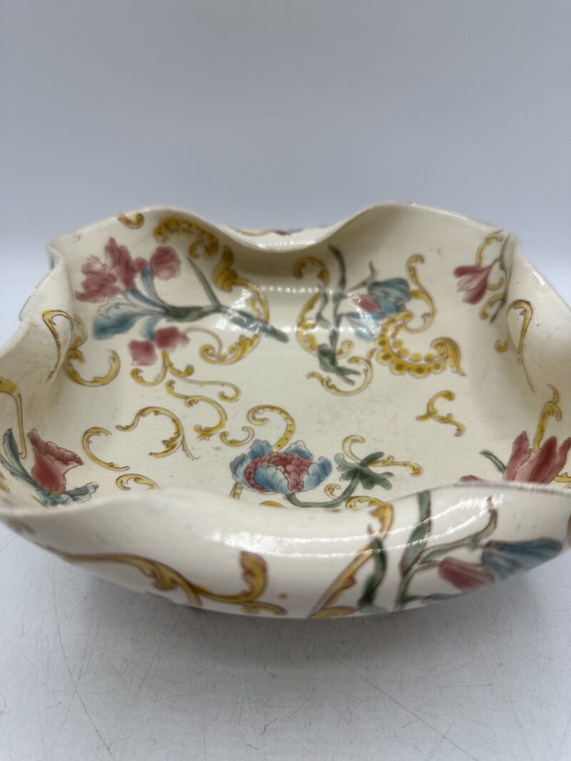 Ancienne coupe sur pieds K&G Lunéville polychrome – Image 4