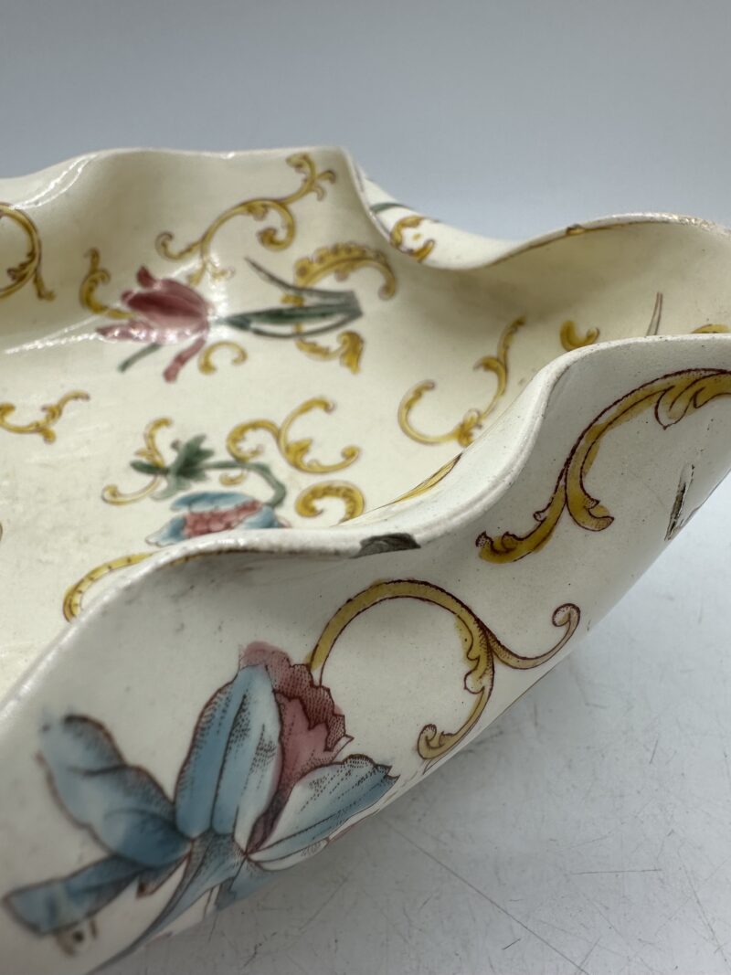 Ancienne coupe sur pieds K&G Lunéville polychrome – Image 5