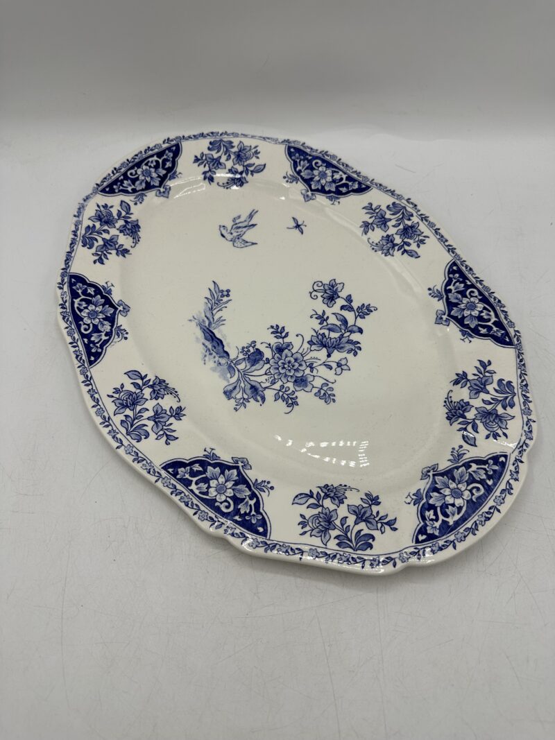 Plat de présentation ancien ovale Gien modèle Delft – Image 2