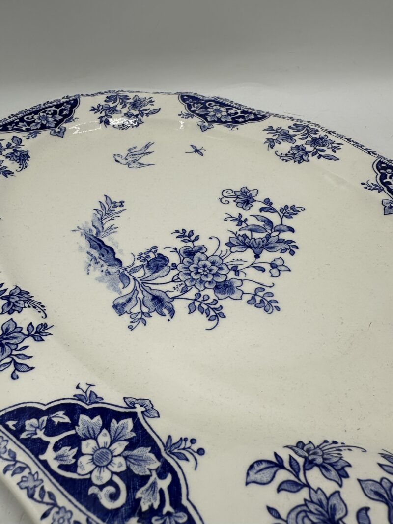 Plat de présentation ancien ovale Gien modèle Delft – Image 3