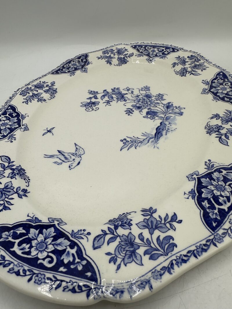 Plat de présentation ancien ovale Gien modèle Delft – Image 4
